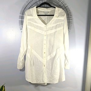 Soft Surroundings Crisp White Linen tunic